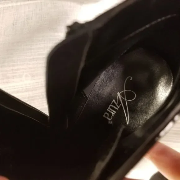 Azura Felisha Bootie Glossy Black Patent Leather Women's 39 - Picture 6 of 9